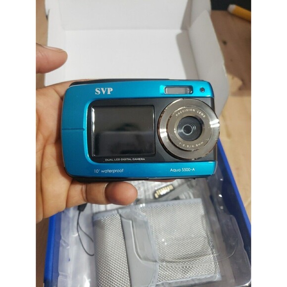 SVP Waterproof 18  Mega Pixel Digital Camera AQUA 5500-A w/ Floating Wristband - Picture 3 of 8